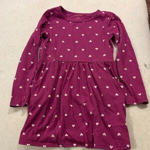 Cat & Jack Pink Heart Print Casual Dress